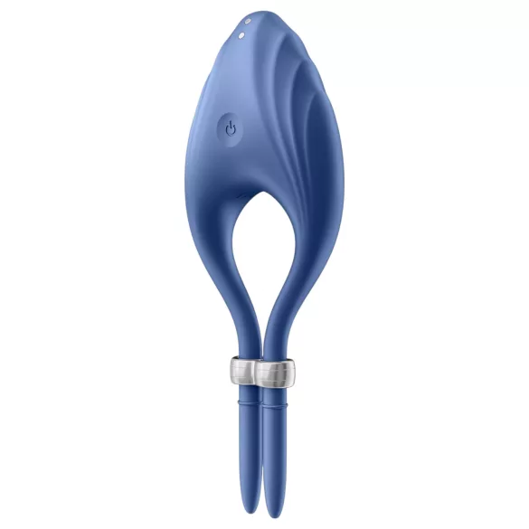 Satisfyer Duelist - wibrujący pierścień na penisa z akumulatorem (niebieski)