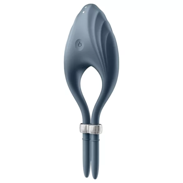 Satisfyer Duelist - pierścień wibrujący na penisa akumulatorowy szary