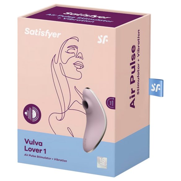 Satisfyer Vulva Lover 1 - wibrator do łechtaczki na fale powietrzne - fioletowy