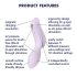 Satisfyer Curvy Trinity 2 - falowy wibrator 2w1 (fioletowy)