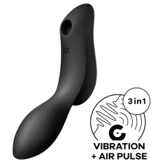   Satisfyer Curvy Trinity 2 - wibrator 2w1 z falami powietrza - czarny