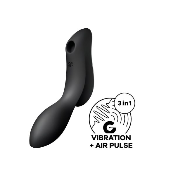 Satisfyer Curvy Trinity 2 – powietrzny wibrator 2w1 (czarny)