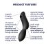 Satisfyer Curvy Trinity 2 – powietrzny wibrator 2w1 (czarny)