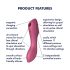 Satisfyer Curvy Trinity 3 - falowy wibrator 2w1 (czerwony)