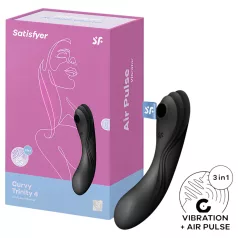   Satisfyer Curvy Trinity 4 - wibrator 2w1 z falami powietrznymi (czarny)