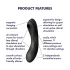 Satisfyer Curvy Trinity 4 - wibrator 2w1 z falami powietrza - czarny