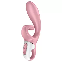   Satisfyer Hug Me - wibrator z uchwytem na łechtaczkę - silikon różowy