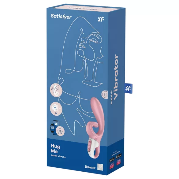 Satisfyer Hug Me - wibrator z uchwytem na łechtaczkę sterowany aplikacją (różowy)
