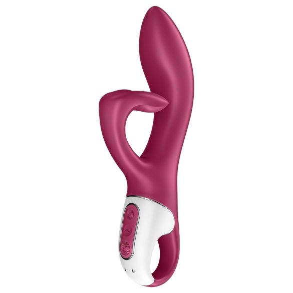 Satisfyer Embrace Me - akumulatorowy wibrator z uchwytem, czerwony