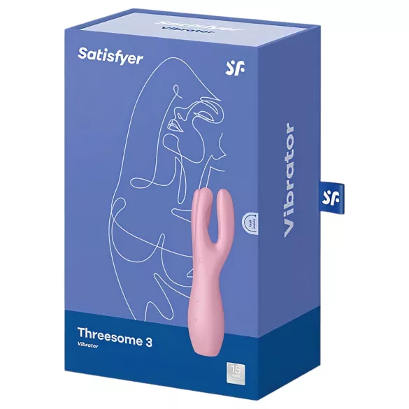 Satisfyer Threesome 3 - wibrator łechtaczkowy bezprzewodowy - różowy