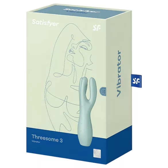 Satisfyer Threesome 3 - akumulatorowy wibrator łechtaczkowy (miętowy)