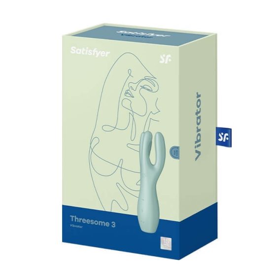 Satisfyer Threesome 3 - wibrator łechtaczkowy z akumulatorem (miętowy)