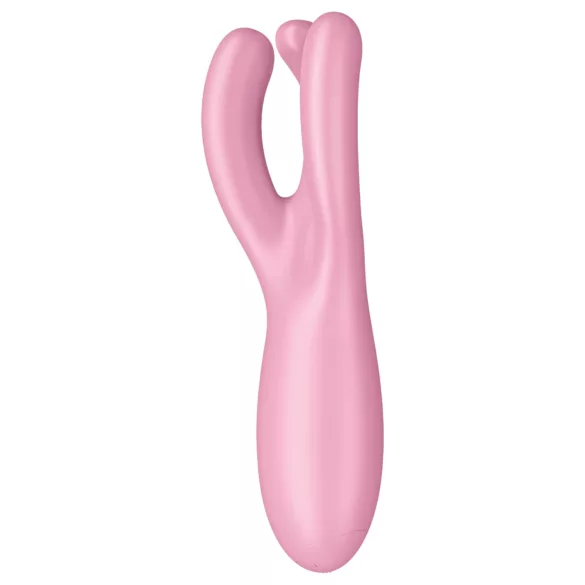 Satisfyer Threesome 4 - wibrujący stymulator łechtaczki sterowany aplikacją (różowy)