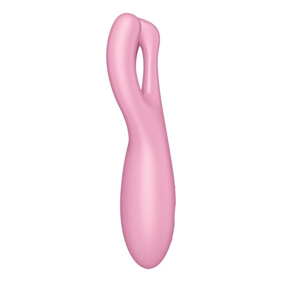 Satisfyer Threesome 4 - inteligentny wibrator łechtaczkowy z możliwością ładowania (różowy)
