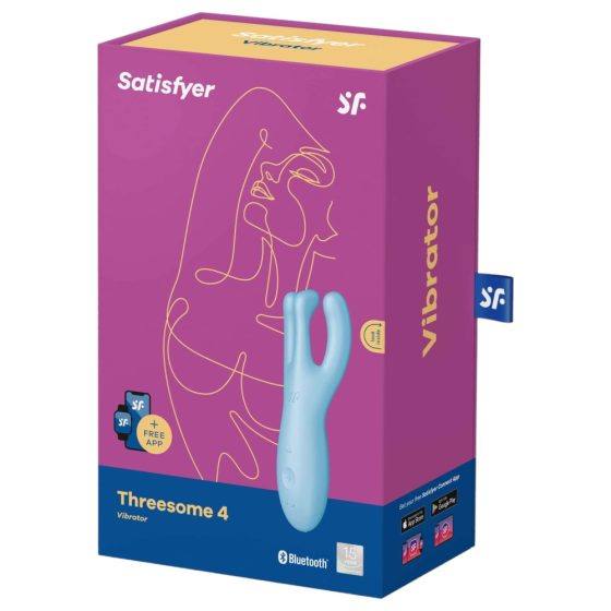 Satisfyer Threesome 4 - inteligentny wibrator łechtaczkowy z możliwością ładowania (niebieski)