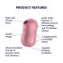 Satisfyer Cotton Candy - stymulator powietrzny do łechtaczki (koralowy)