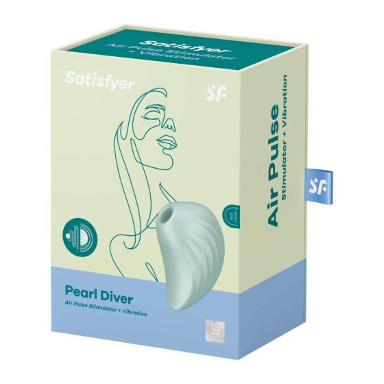 Satisfyer Pearl Diver - powietrzny wibrator łechtaczkowy z możliwością ładowania (miętowy)