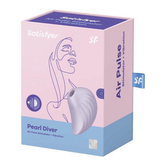 Satisfyer Pearl Diver - powietrzny wibrator łechtaczkowy z możliwością ładowania (viola)
