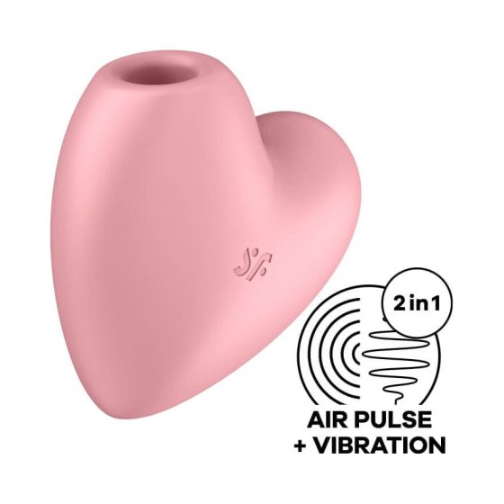 Satisfyer Cutie Heart - bezprzewodowy wibrator łechtaczkowy z falą powietrzną (różowy)