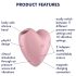 Satisfyer Cutie Heart - akumulatorowy stymulator łechtaczki (różowy)