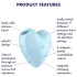 Satisfyer Cutie Heart - wibrator łechtaczkowy z falami powietrza - akumulatorowy