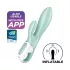 Satisfyer Air Pump Bunny 5 - sterowany aplikacją pompowany wibrator (miętowy)