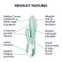 Satisfyer Air Pump Bunny 5 - inteligentny wibrator pompujący (mięta)