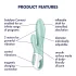 Satisfyer Air Pump Bunny 5 - sterowany aplikacją pompowany wibrator (miętowy)