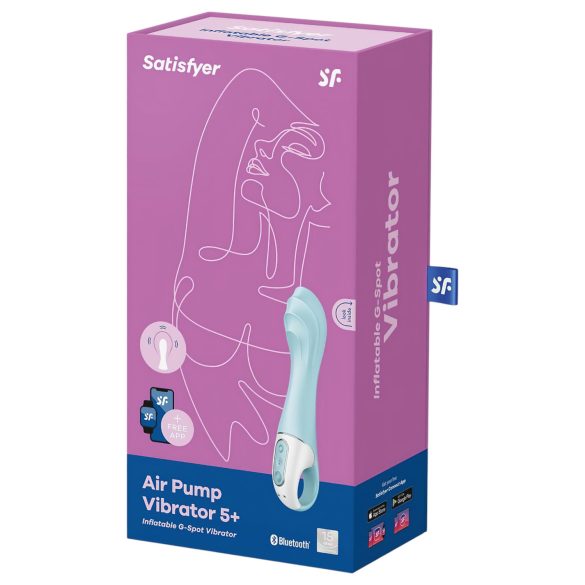 Satisfyer - wibrujący stymulator z funkcją pompowania - silikon - niebieski