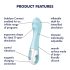 Satisfyer Air Pump Wibrator 5 - inteligentny pompowany wibrator (niebieski)