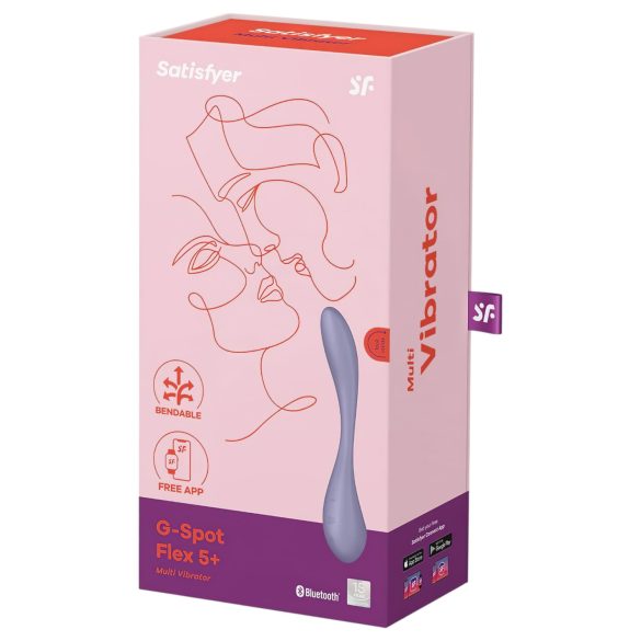 Satisfyer - wibrator do punktu G - sterowanie smartfonem - fioletowy