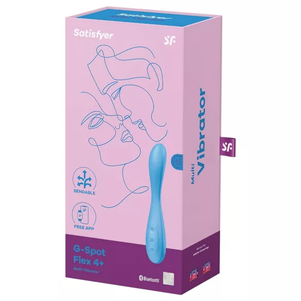 Satisfyer G-spot Flex 4 - wibrujący stymulator punktu G sterowany aplikacją (turkusowy)