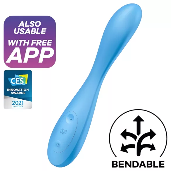 Satisfyer G-spot Flex 4 - wibrujący stymulator punktu G sterowany aplikacją (turkusowy)