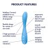 Satisfyer G-spot Flex 4 - inteligentny wibrator punktu G (turkusowy)