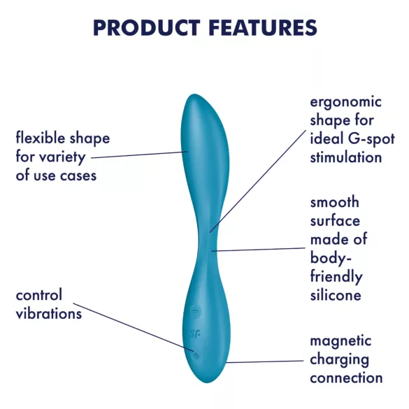 Satisfyer - wibrator do punktu G - wodoodporny, akumulatorowy - zielony