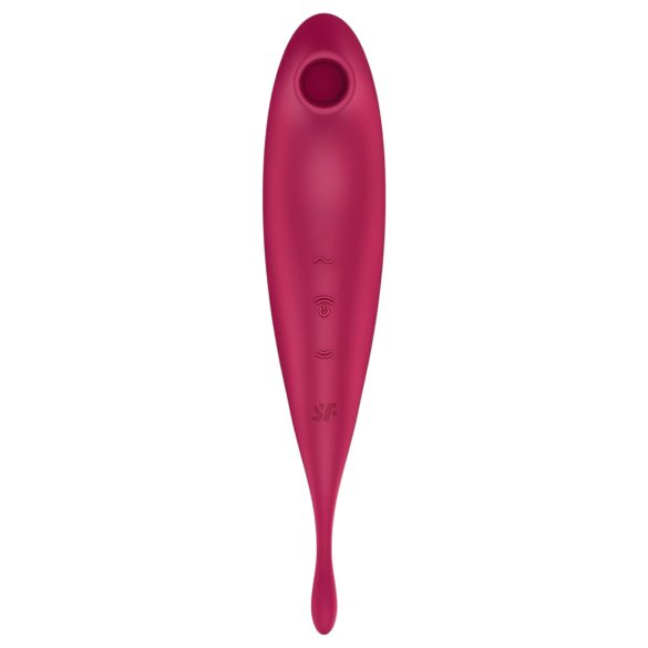 Satisfyer Twirling Pro - wibrator do łechtaczki 2w1 - czerwony