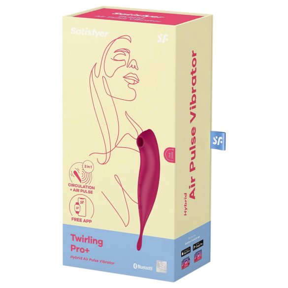 Satisfyer Twirling Pro - wibrator do łechtaczki 2w1 - czerwony