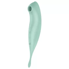   Satisfyer Twirling Pro - wibrator 2w1 do łechtaczki - silikon miętowy