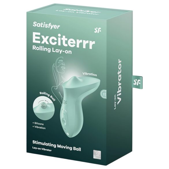 Satisfyer Exciterrr - wibrator łechtaczkowy obrotowy z perełkami - zielony
