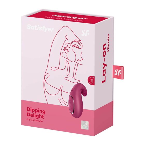 Satisfyer Dipping Delight - bezprzewodowy wibrator łechtaczkowy (czerwony)