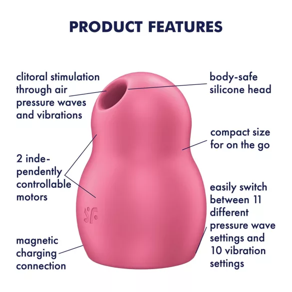 Satisfyer Pro To Go 1 - stymulator łechtaczki na powietrze - akumulator