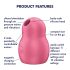 Satisfyer Pro To Go 1 - akumulatorowy stymulator łechtaczki falami powietrza (czerwony)