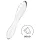 Satisfyer Dazzling Crystal 1 - szklany dildo dwustronny - przezroczysty