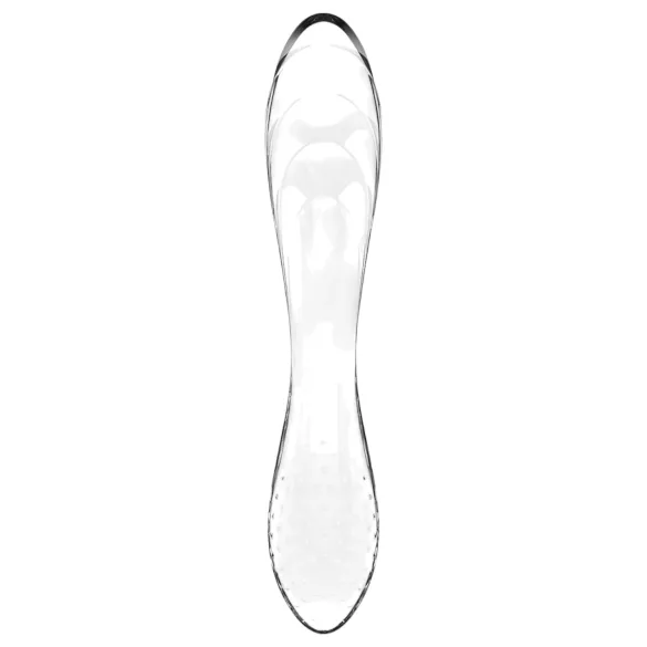 Satisfyer Dazzling Crystal 1 - szklany dildo dwustronny - przezroczysty