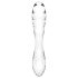 Satisfyer Dazzling Crystal 1 - dwustronne szklane dildo (przezroczyste)