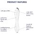 Satisfyer Dazzling Crystal 1 - dwustronne szklane dildo (przezroczyste)
