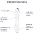 Satisfyer Dazzling Crystal 1 - szklany dildo dwustronny - przezroczysty