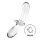 Satisfyer Double Crystal - dwustronny szklany dildo (przezroczysty)