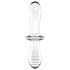Satisfyer Double Crystal - dwustronny szklany dildo (przezroczysty)