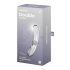 Satisfyer Double Crystal - dwustronny szklany dildo (przezroczysty)